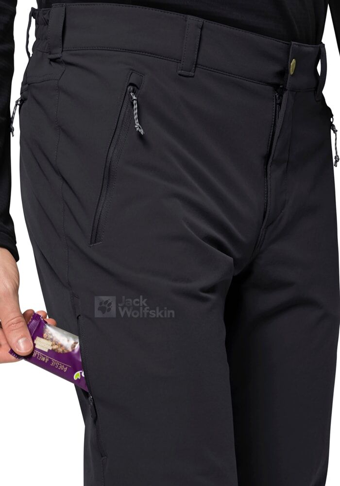 Softshellhose JACK WOLFSKIN "ACTIVATE XT PANTS M", Herren, Gr. 52, Normalgrössen, schwarz, Obermaterial: 91% Polyamid, 9% sonstige Fasern, Hosen Softshellhose, Trekkinghose, strapazierfähig, atmungsaktiv und winddicht schwarz 52, Normalgrössen