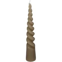 Kerze TWISTED CONE beige (DH 5,50x30 cm) - DH 5,50x30 cm