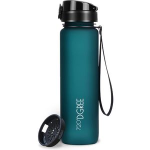 720DGREE Trinkflasche uberBottle Smaragd Green, aus Kunststoff, grün, mit Sieb, 1 l