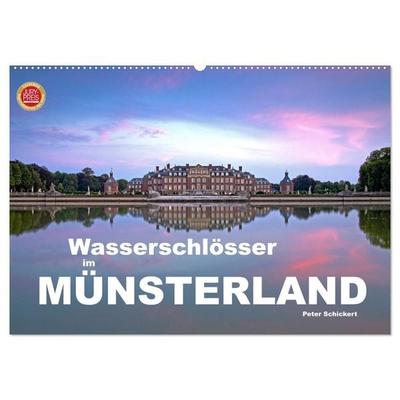 Wasserschlösser im Münsterland (Wandkalender 2026 DIN A2 quer), CALVENDO Monatskalender