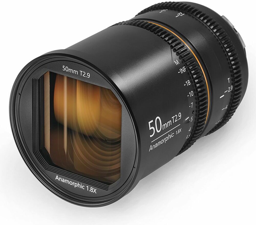 Great Joy 50mm T2.9 1.8x Anamorphic Lens  MFT Amber Lens Flare