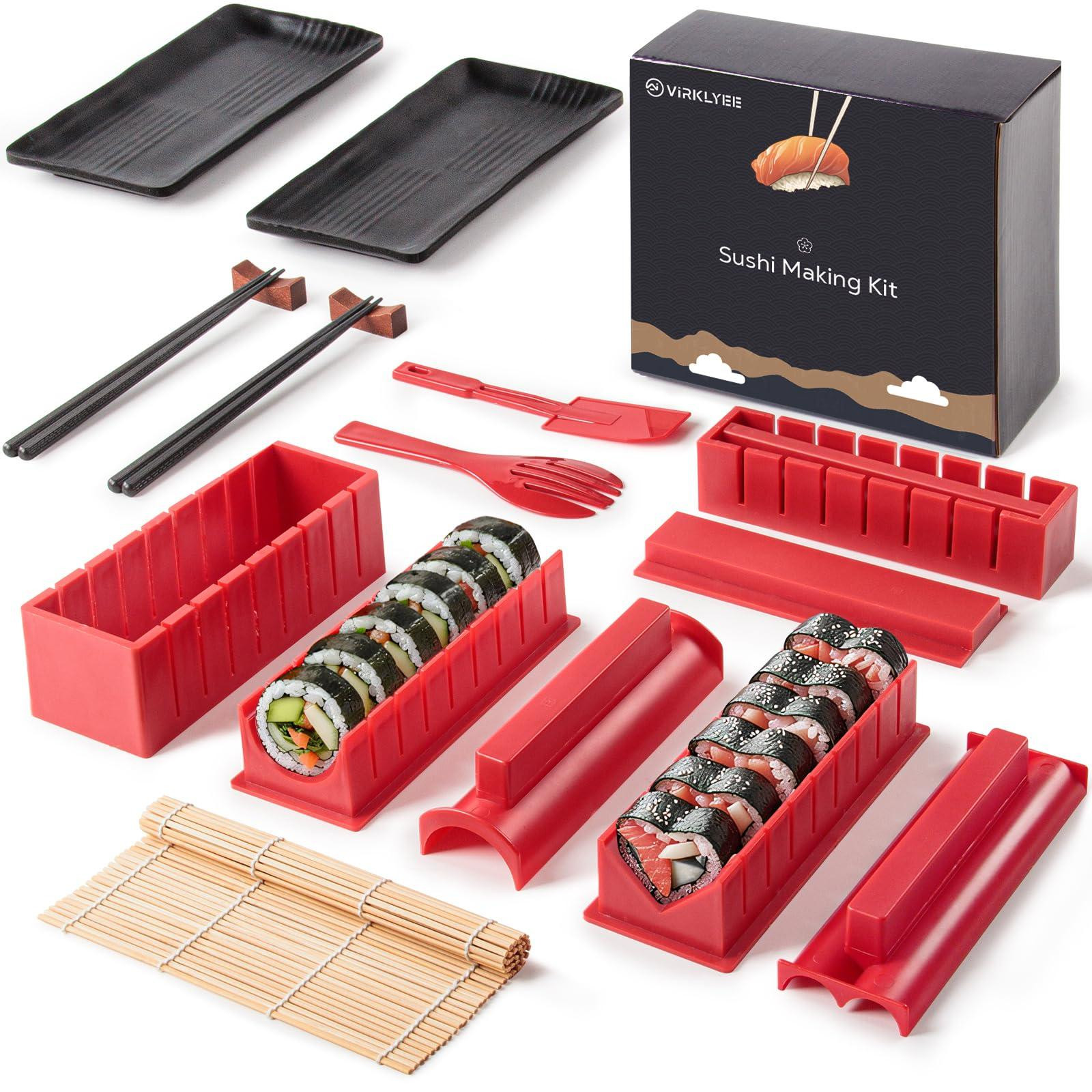 Dripio Sushi-set, 17-delig, met 8 vormen, rood
