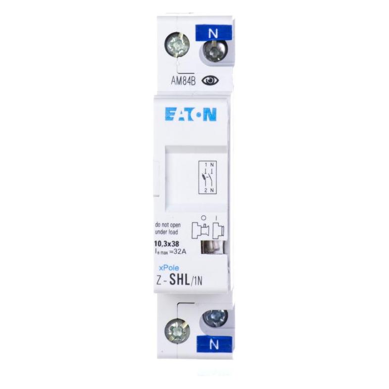 Eaton Zylindrischer Sicherungslasttrennschalter 1+N 10x38mm Z-SHL (263884)