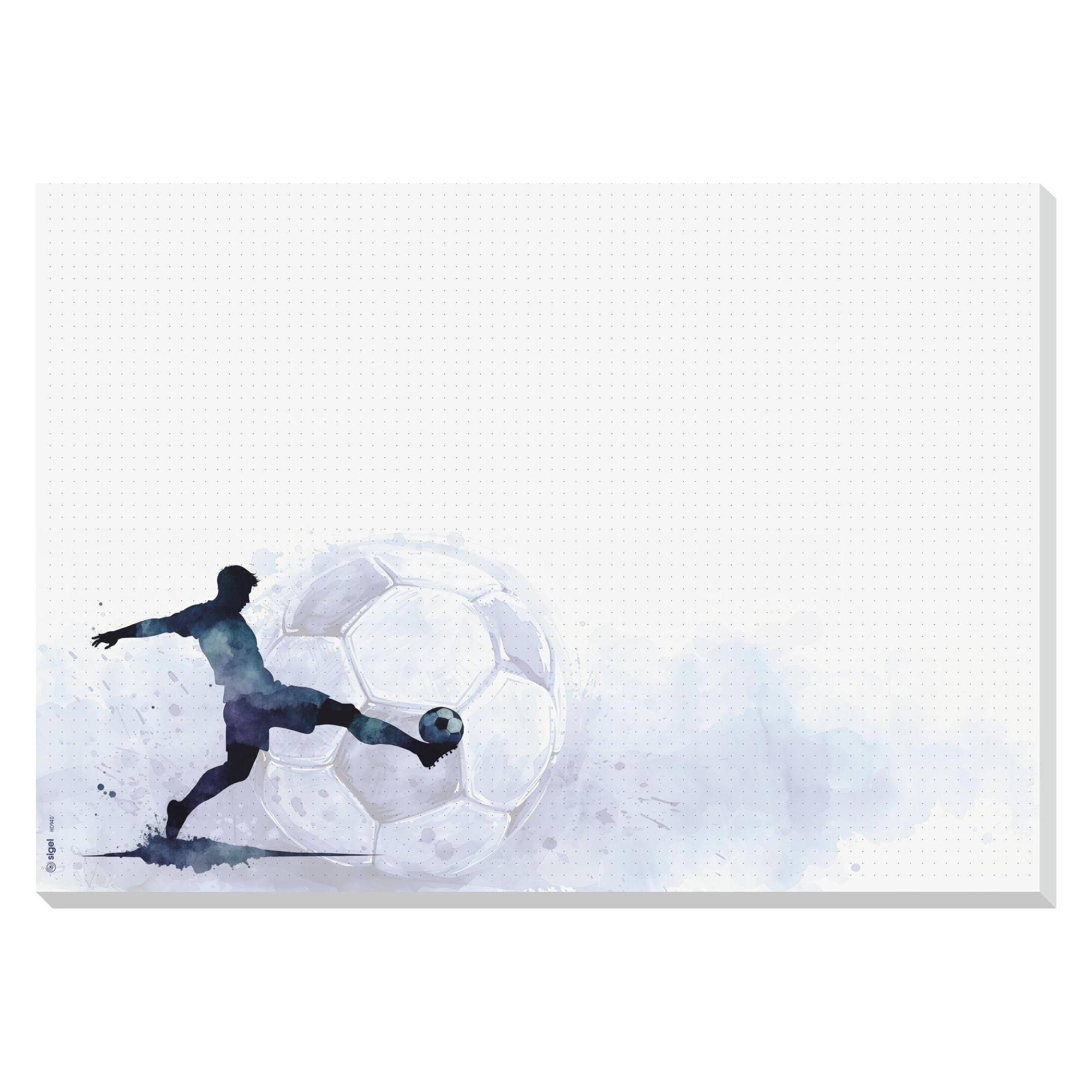 Sigel Schreibtischunterlage Goal Zone hellblau Papier 42,0 x 29,7 cm, 30,0 Blatt (29.70 x 42 cm) (HO940)