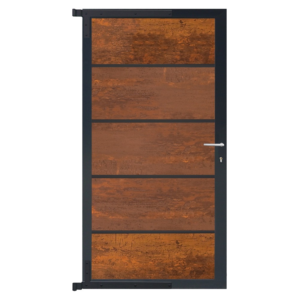 TETZNERJENT FARÖ-Tor-Komplettset 90x175cm Deko-Rost/anthrazit 16971125