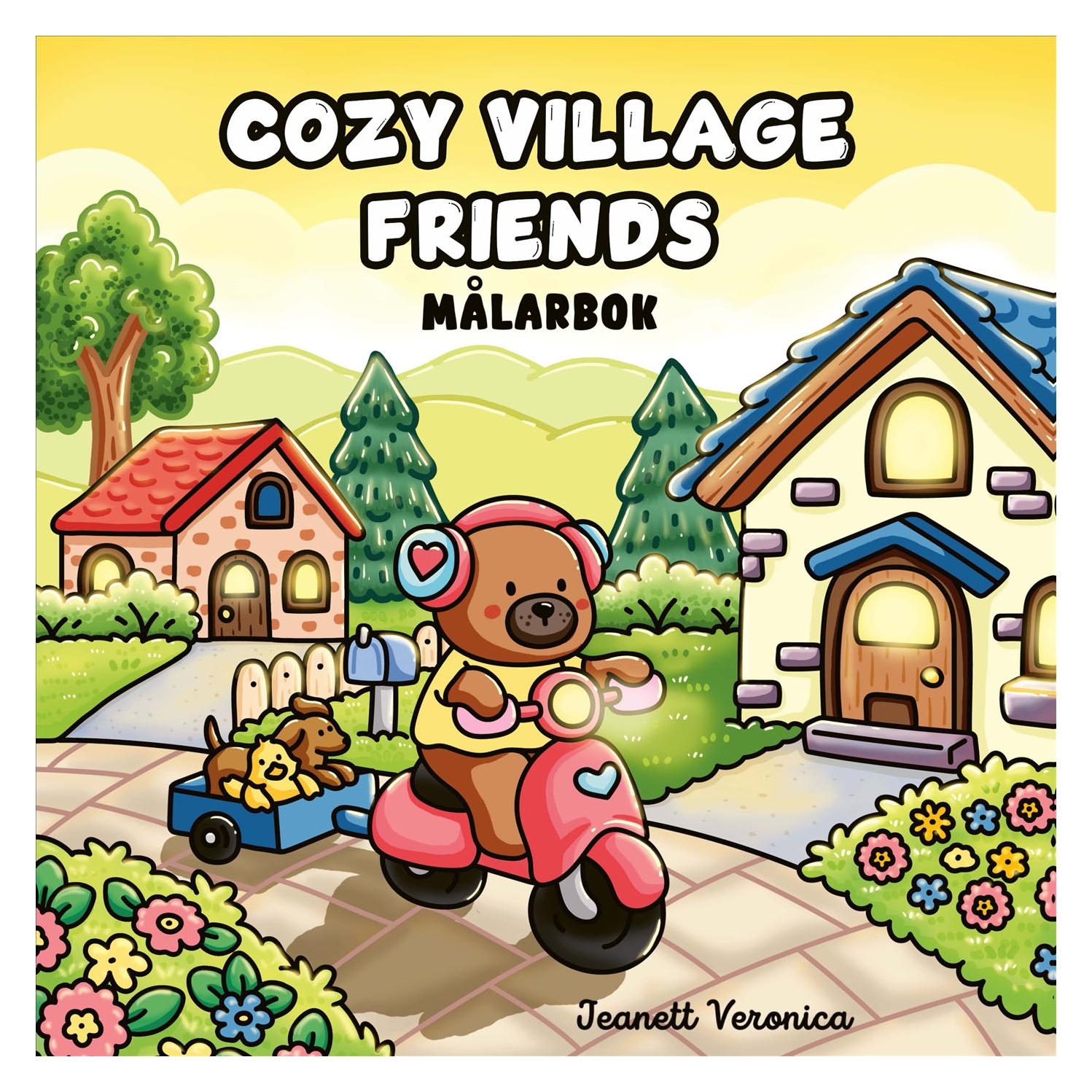 Primo Målarbok : Cozy Village (9789186979232)