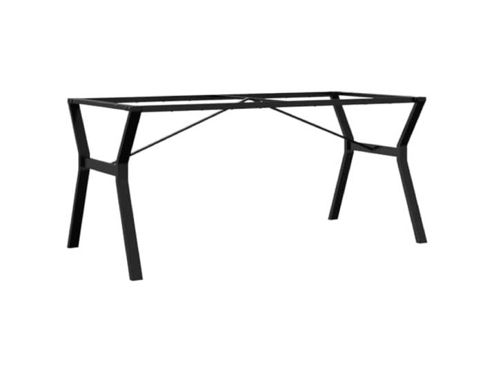 HGDFWRQW Esstisch-Gestell Y-Form 160x80x73 cm Tischbeine Stahl Schwarz Industrielles Design fuer Esszimmer und Kueche: Stabile Basis fuer schwere Platten zur einfachen Selbstmontage daheim.