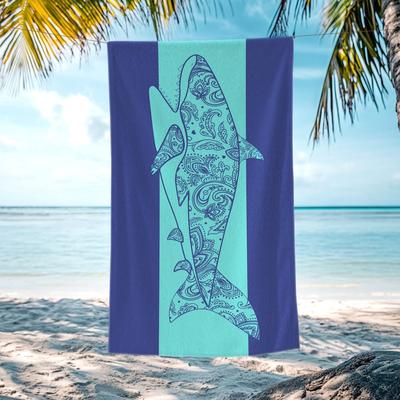 JML "Large Turtle Shark Seahorse Beach Towel Pool Swimming Towels 30"" X 60"", 35""x70"""
