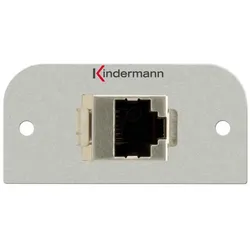 Kindermann 7441000523 Montage-KitAnschlussblende Cat-5 (RJ45), Monitor Halterung, Silber