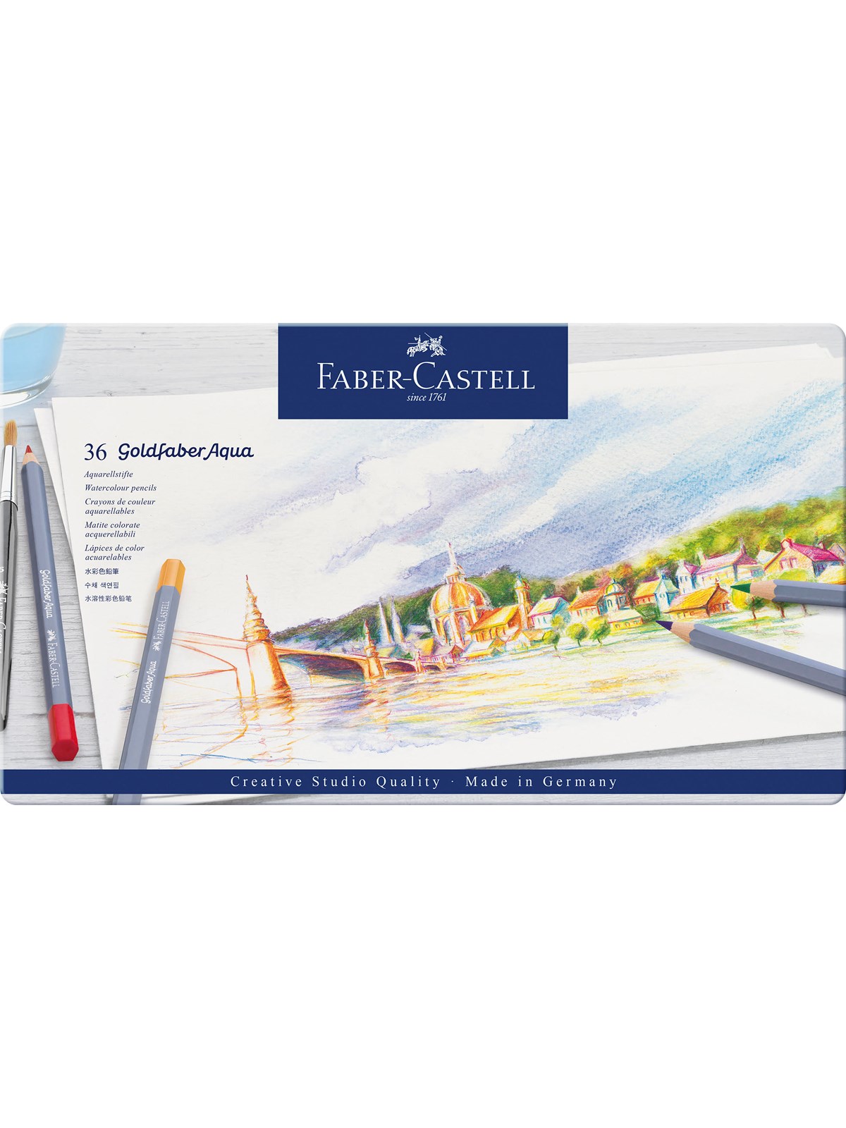 Faber-Castell Aqua.stift Goldfaber Aqua 36-Metalletui