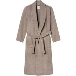 SCHIESSER Herren Bademantel - Terry, Baumwolle, einfarbig, Größe L in Beige Beige