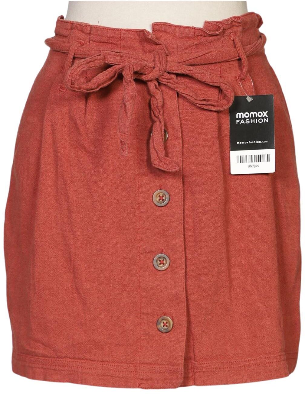 Hollister Damen Rock, Rot, Gr. XS, Viskose / Leinen / Baumwolle / Synthetik - Second Hand