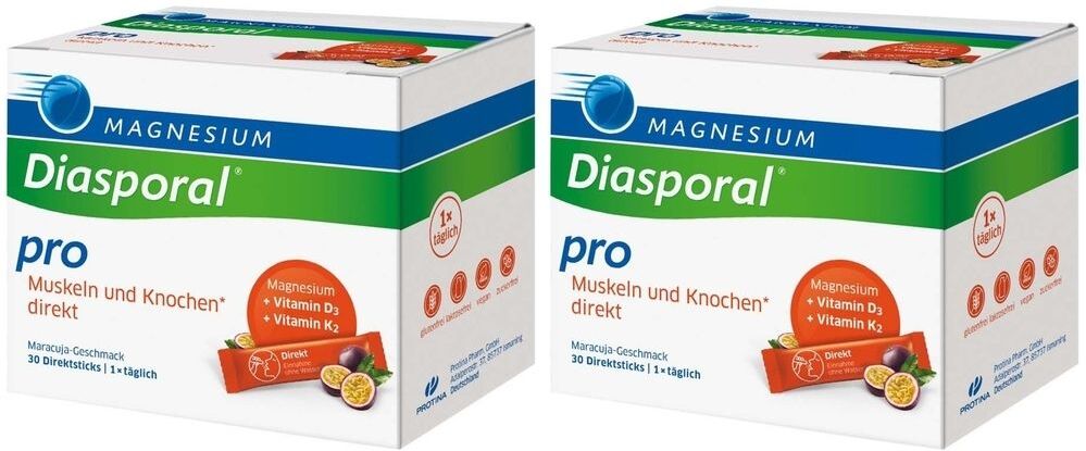 Magnesium Diasporal pro D3+K2 Muskeln+Knochen dir. 2x 2x30 St Granulat