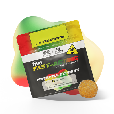 pineapple express fast-acting 15mg thc gummies