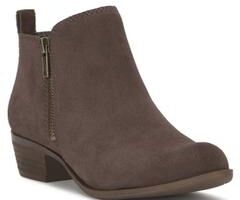 Lucky Brand Basel Bootie - Women's Accessories Shoes Boots Booties in Chocolate, Size 6.5