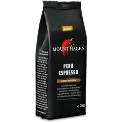 Mount Hagen Peru Espresso, ganze Bohne bio 250g