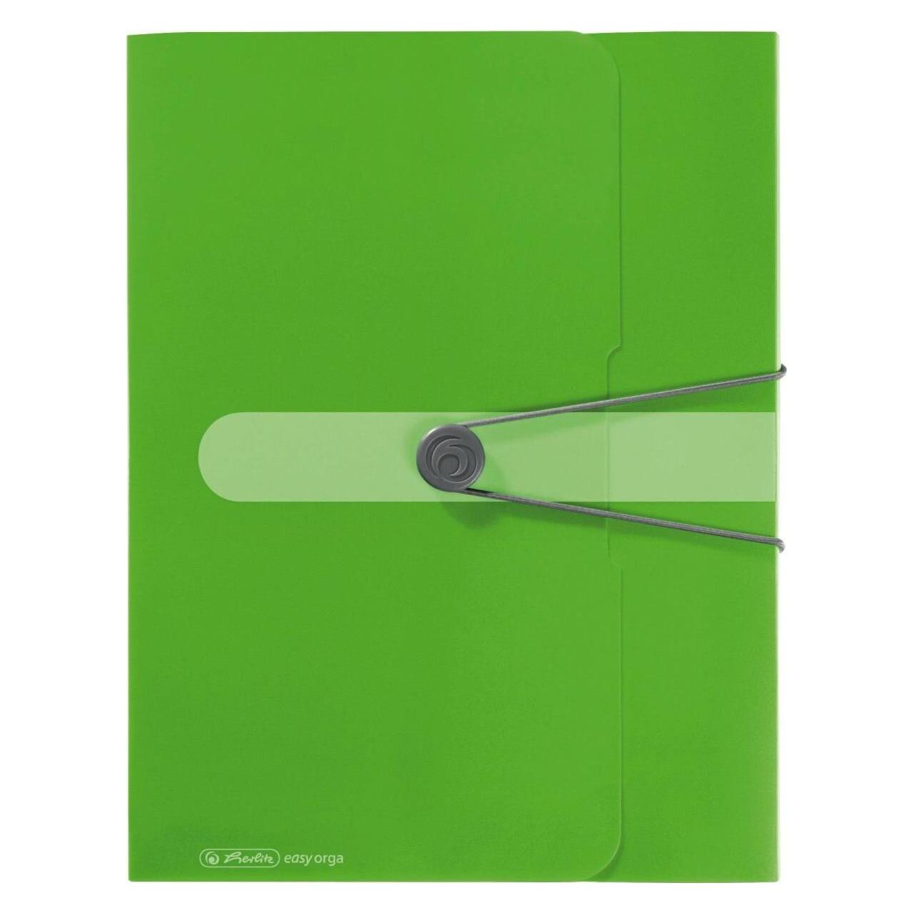 Herlitz Sammelbox easy orga to go, DIN A4, apfel opak PP-Folie, Füllhöhe: 40 mm, mit Gummizugverschluss und (A4) (11206133)