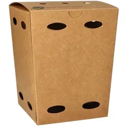 PAPSTAR 50 Pommes-Frites-Boxen, Pappe "pure" 15 cm x 10,5 cm x 10,5 cm braun "100% Fair" klein