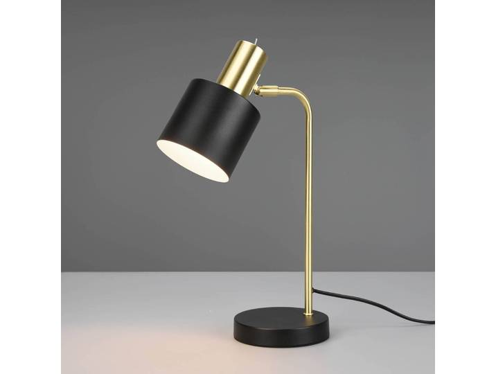 Reality Leuchten Tischlampe Adam, schwarz, für Wohn- / Esszimmer, Metall