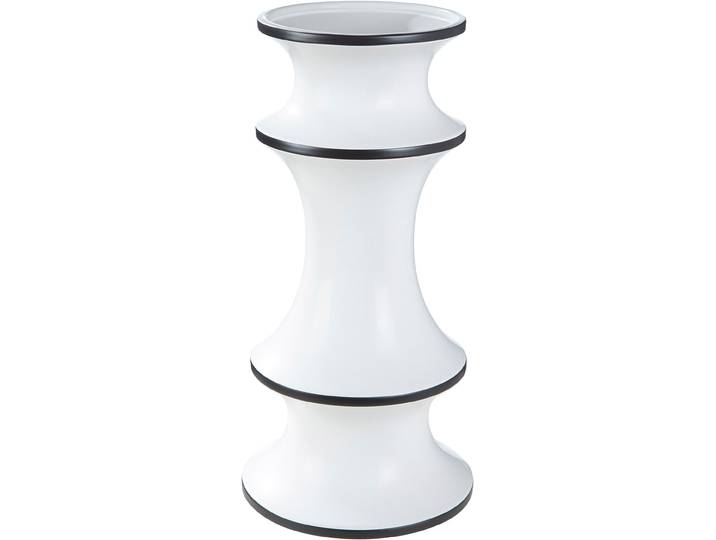 Tischvase GILDE Vase Lujo schwarz; weiss H. 41 cm , weiss (schwarz, weiß), B:20cm H:41cm T:20cm Ø:20cm, Keramik, Vasen, Tischvase, Vase, Lujo, minimalistisch, elegant, zeitlos, urban, Premium