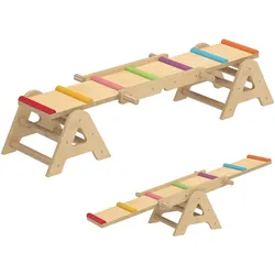 KINDERWIPPE Pappelholz Kiefernholz Mehrfarbig