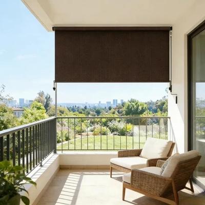 Royalcraft Solar Crank Outdoor Roller Shade with Teslin, No Cassette