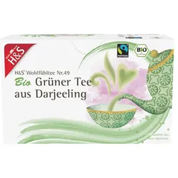 H&S Wohlfühltee Grüner Tee aus Darjeeling 20X2 g Filterbeutel