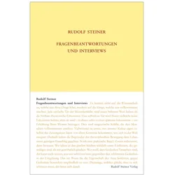Fragenbeantwortungen und Interviews, Fachbücher von Rudolf Steiner