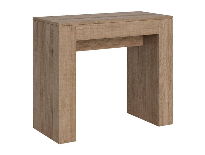 Console extensible effet bois chêne nature 90x42/302 cm