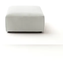 KAWOLA Hocker RANI Polsterhocker Feincord silber