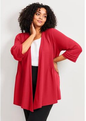 Plus Size Women's Cascade Jacket by Avenue in Vibrant Red (Size 14)