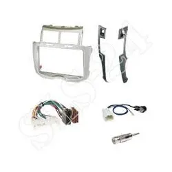 Autoradio 2-DIN Einbaurahmen Radioblende+Adapterkabel Einbauset Toyota Yaris ...