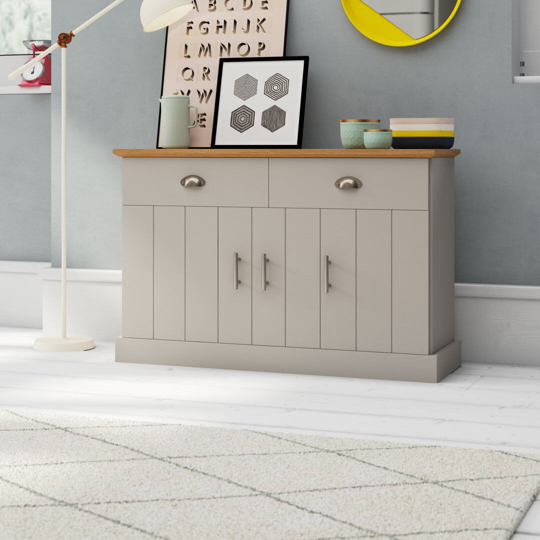Fernleaf Brielle 117cm Sideboard Grey 77.5cm H X 117cm W X 39cm D