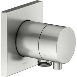 KEUCO IXMO Umstellventil UP 3 Verbraucher, Schlauchanschluss mit Comfort Griff, ohne Absperrung, Rosette eckig, 59548061102, Farbe: Edelstahl-finish