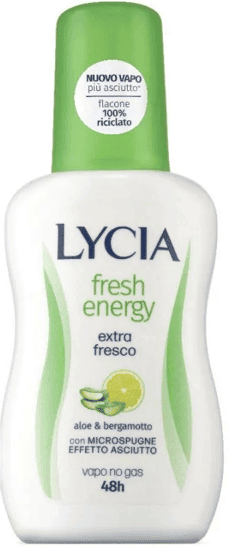 Lycia Vapo Fresh Energy 75 ml Deodorante 48h Protezione Extra Fresca 0% Alcool