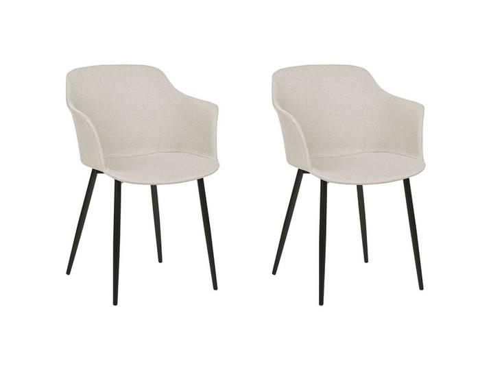 STUHL 2er-Set hellbeige/schwarz Elim