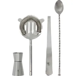 Kett Barzubehör, silber, 4-tlg.