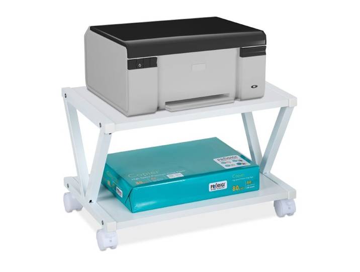 Relaxdays Printertafel met wielen