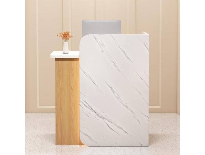 Nevthar Empfangstheke Empfangstresen,Rezeptionstheke,Verkaufstheke kompakt Moderner Kassentisch,80*45*95cm kompakt für Hausbar,Nagelstudio,Bar,für Firmenhallen,Praktisches Design