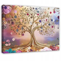 LEINWAND BILDER Abstrakt Blumen Bunt Modern Wohnzimmer 100x70