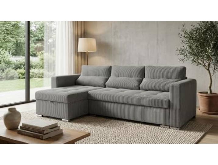 Family Meble Ecksofa Varius Apollo mit Schlaffunktion und 2 Bettkästen, Ecke Links oder rechts montierbar – Variante Apollo 90