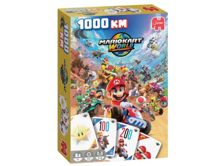 1000KM Pocket Mario Kart World - Kaartspel - 2 tot 6 spelers - Speelduur 15 minuten