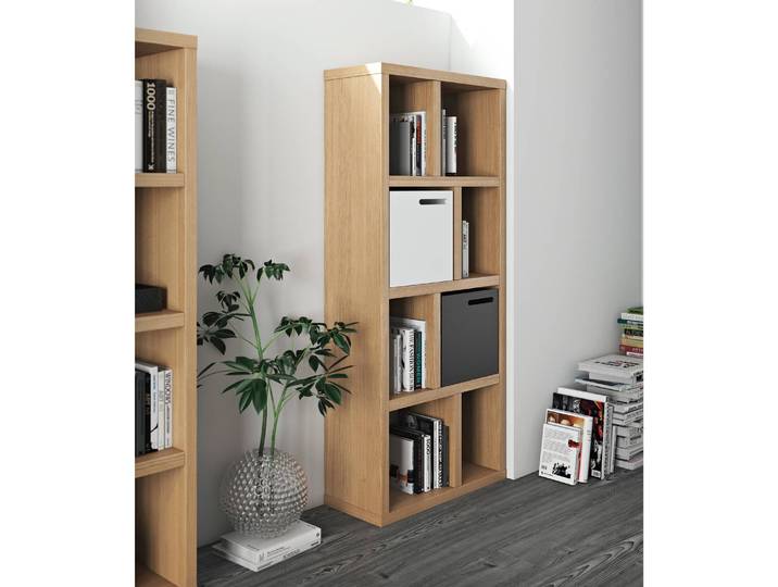Regal Berlin MDF Mitteldichte Holzfaserplatte , furniert Beige/Eiche 70 x 159cm