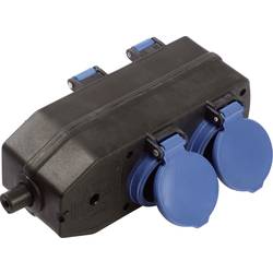AS Schwabe 60600 Steckdosen-Verteiler Schwarz, Blau
