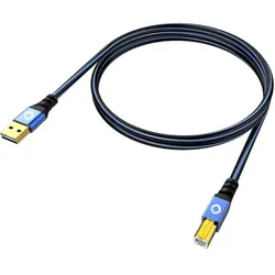 Oehlbach USB 2.0 Anschlusskabel A/B "USB Plus B" 7.50 m (7.50 m, USB 2.0, 2.50 W), USB Kabel