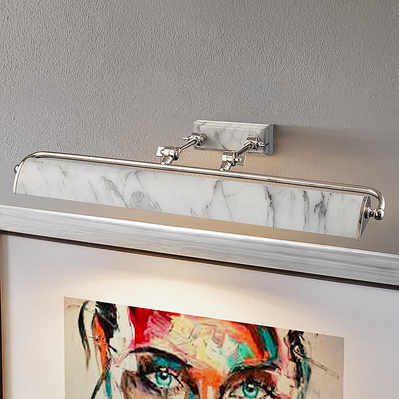 home24 Wandlamp Winchflied 70cm grijs/grijs