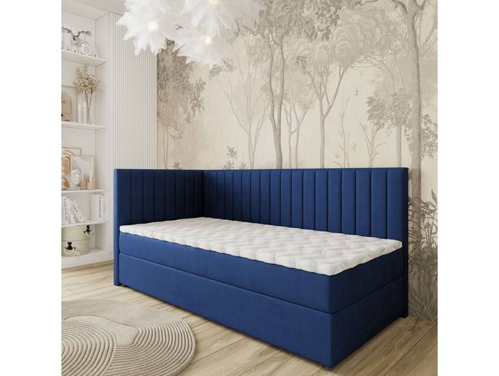 Masseno Boxspringbett ARIS mit Bettkästen 100x200 cm - Blau, KRONOS 09