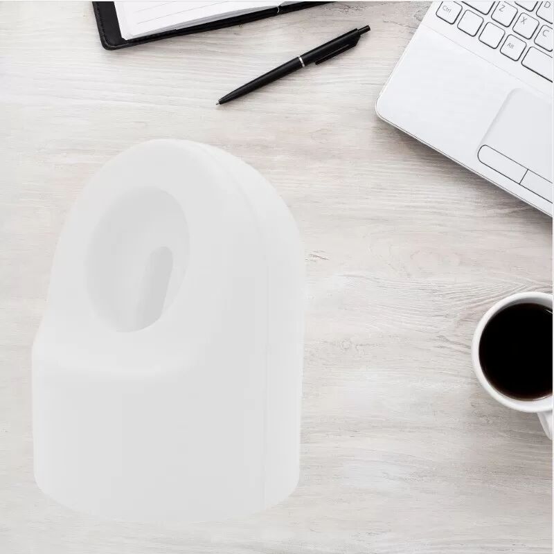 INF Support de charge en silicone compatible avec Apple Watch - Station de charge de bureau Blanc