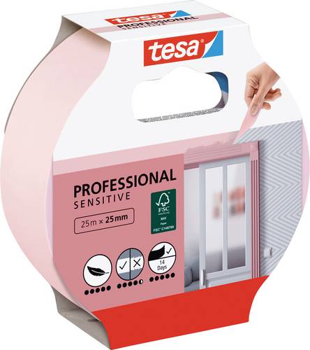 tesa PRECISION SENSITIVE 56261-00000-03 Kreppband tesa Rosa (L x B) 25 m x 38 mm 1 St.