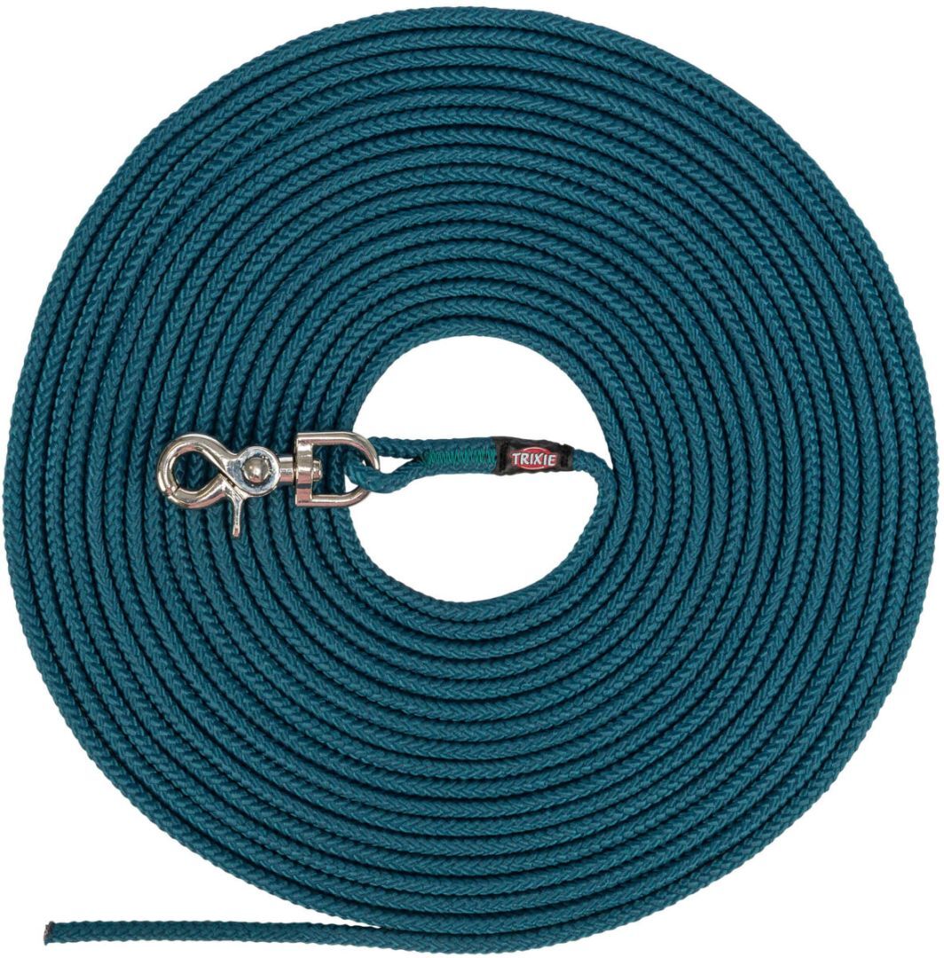 TRIXIE Schleppleine, rund, 15 m / Ø 6 mm, petrol